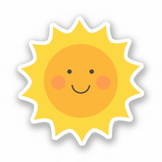 Pegatina solar sonriente (Anverso)