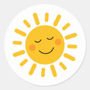 Pegatina solar sonriente