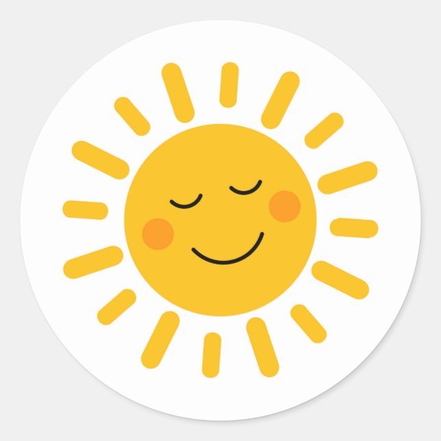 Pegatina solar sonriente (Anverso)