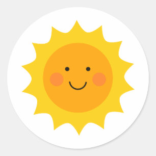 Pegatina solar sonriente