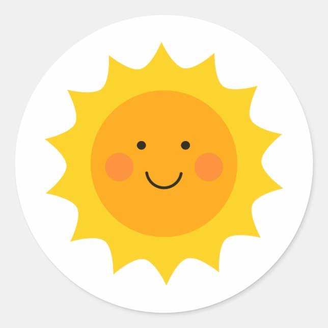 Pegatina solar sonriente (Anverso)