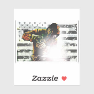 Pegatina Soldador de bandera estadounidense