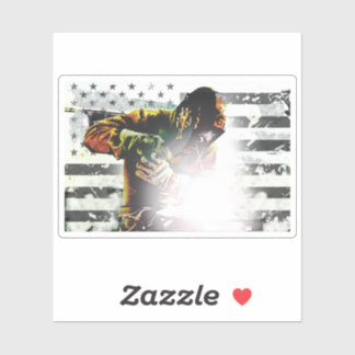 Pegatina Soldador de bandera estadounidense