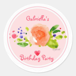 Pegatina soleado de la acuarela