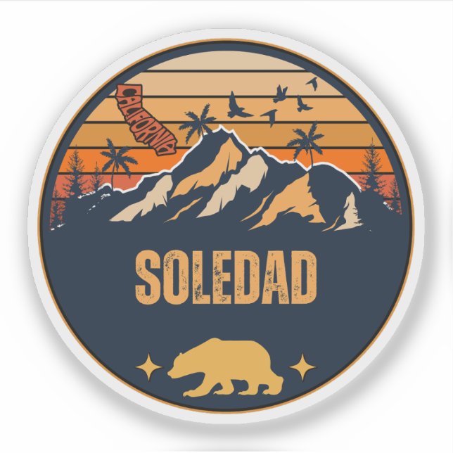 Pegatina Soledad, California (Anverso)