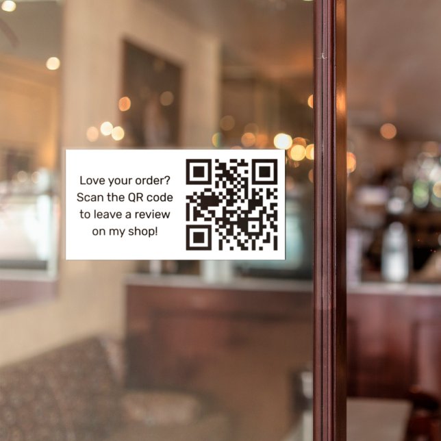 Pegatina Solicitud de revisión de negocio con código QR (Subido por el creador)