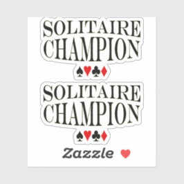 Pegatina Solitaire Champion Vinyl