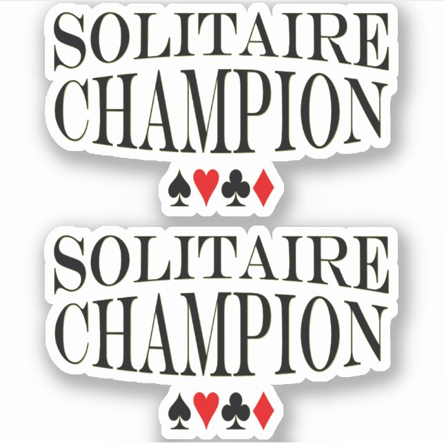 Pegatina Solitaire Champion Vinyl (Anverso)