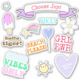 Pegatina Sólo buenas vibraciones - Chicas VSCO