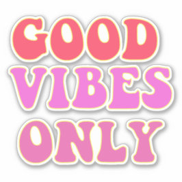 Pegatina Sólo buenas vibraciones: contorno de Chicas VSCO
