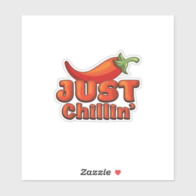 Pegatina Solo Chillin' (Hoja)