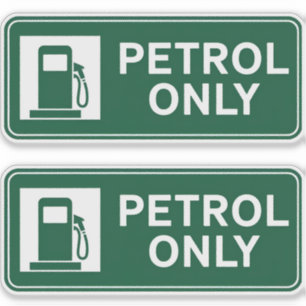 Pegatina Sólo combustible de gasolina