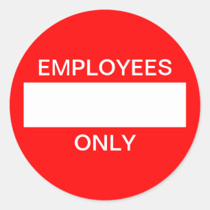 Pegatina sólo de empleados