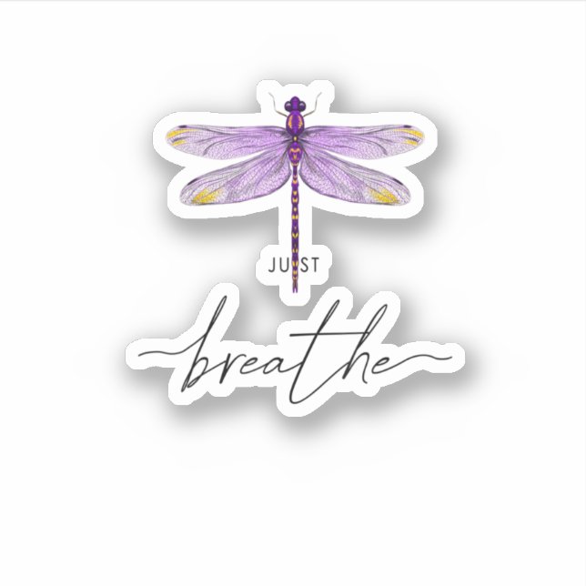 Pegatina Sólo Dragonfly Tattoodesign Dandelion Breathe Medi (Anverso)