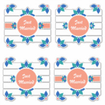 Solo flores azules casadas puntas blancas