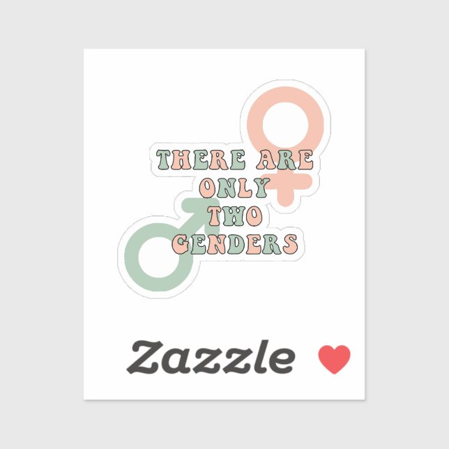 Pegatina Sólo Hay Dos Géneros (Hoja)