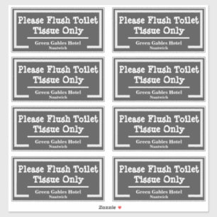 Pegatina Solo papel de tocador de descarga en el cuarto de 