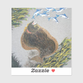 Pegatina Sólo por el halibut