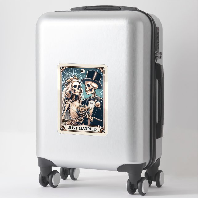 Pegatina Solo tarjeta Tarot casada (Maleta)