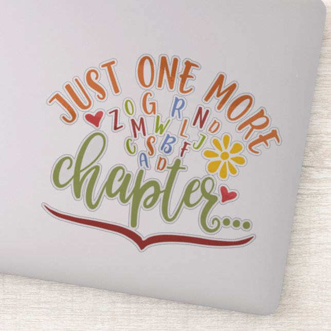 Pegatina Sólo Un Capítulo Más. Leyendo Diseño Para Estudian (Detalle)