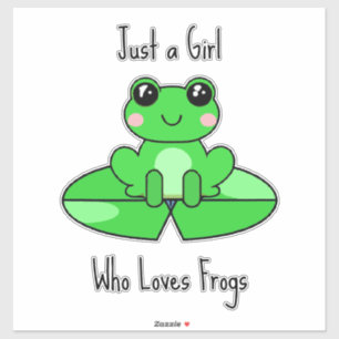 Pegatina Sólo un Chica que ama a los amigos