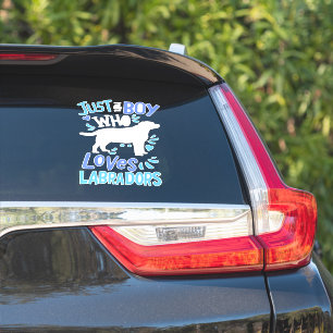 Pegatina Solo un chico que ama a Labrador Recuperador