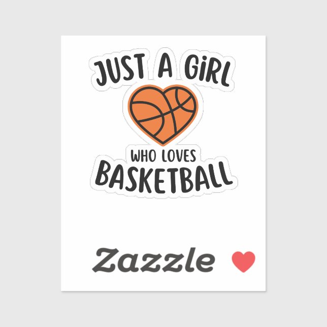 Pegatina Solo una chica que ama el baloncesto (Hoja)