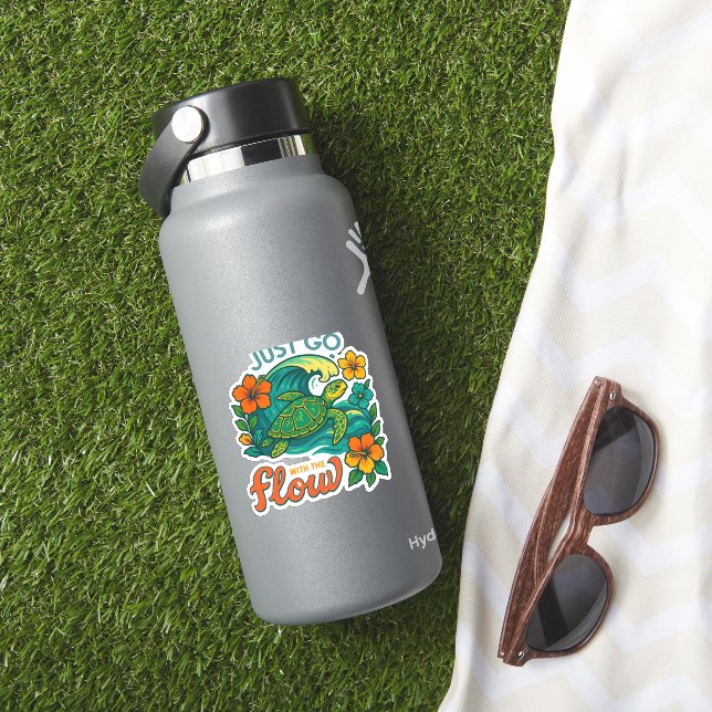 Pegatina Sólo ve con la tortuga de flujo (HydroFlask Insitu)