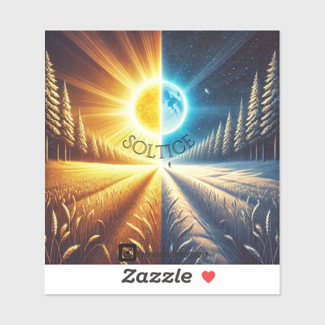 pegatina "Solsticio" (Hoja)