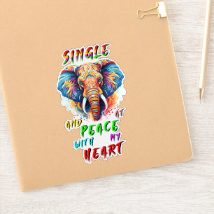 Pegatina Soltero Y En Paz Con Mi Corazón