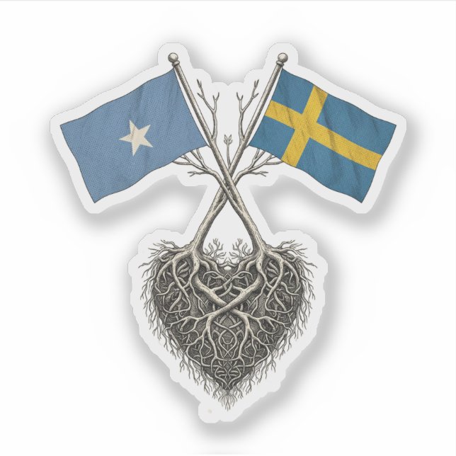 Pegatina Somali-Swedish (Anverso)