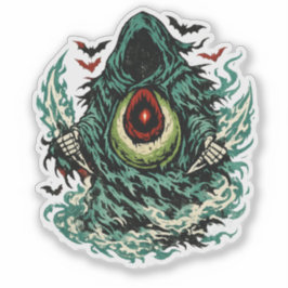 Pegatina Sombra de aguacate Fantasma de Halloween — Arte os