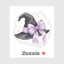 Sombrero de Bruja Adorable con Lazo Morado Grande 