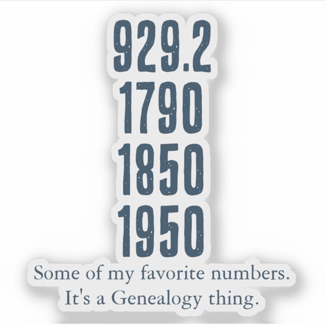 Pegatina Some of my favorite numbers (Anverso)