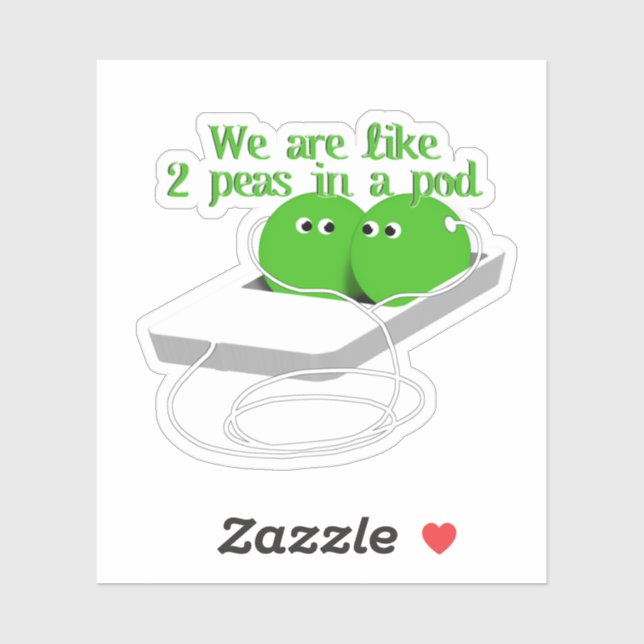 Pegatina Somos como dos margaritas en un poste (Hoja)