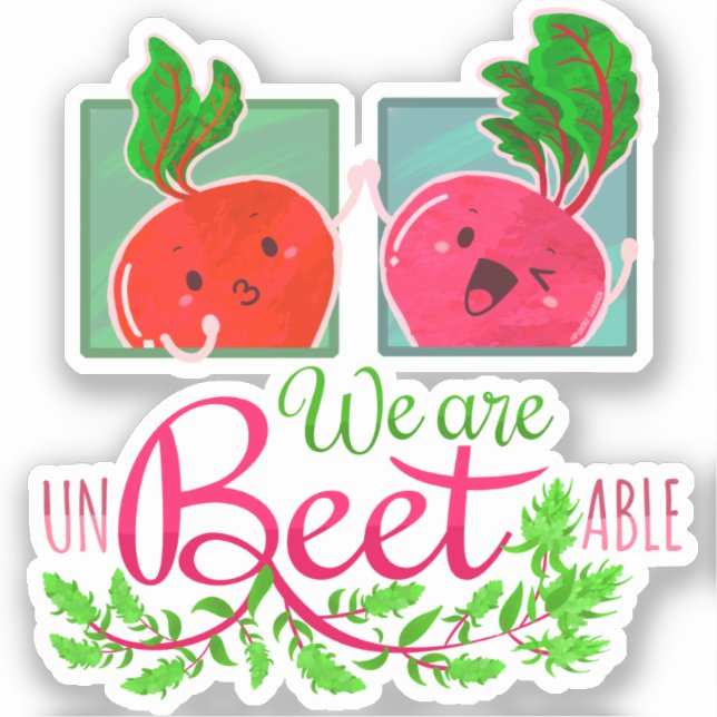 Pegatina Somos inmejorables - Punny Garden (Anverso)
