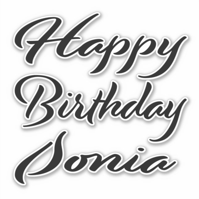 Pegatina Sonia Name Vorname black Sticker Geburtstag (Anverso)