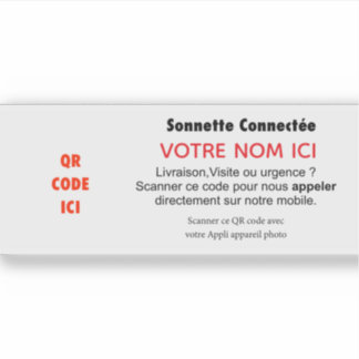 Pegatina Sonnette Connectée Personnalisable