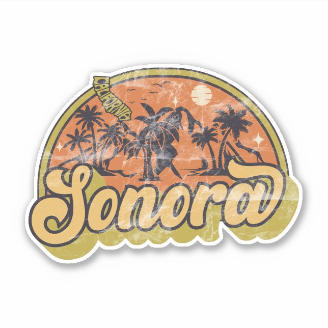 Pegatina Sonora, California (Anverso)