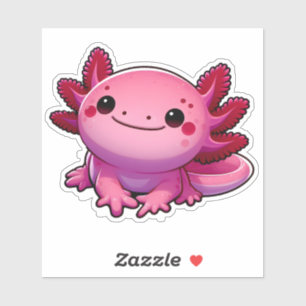 Pegatina Sonreír como un Axolotl