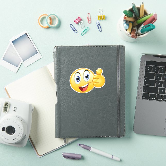 Pegatina Sonreír Emoji Sonreír Feliz Cara Brillante Amarill (Funda para iPad)