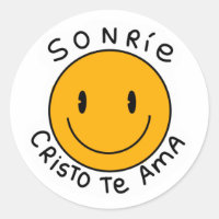 pegatina sonríe Cristo te ama