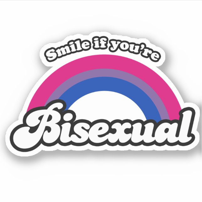 Pegatina Sonríe si eres bisexual (Anverso)