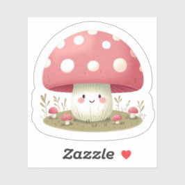 Pegatina Sonriente hongo