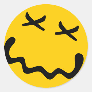 Pegatina sonriente N2O, brillante