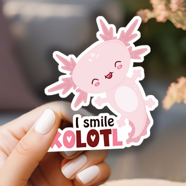 Pegatina Sonrío A Lot Kawaii Axolotl (Subido por el creador)