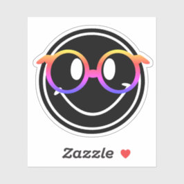 Pegatina Sonrisa con vidrio arcoiris