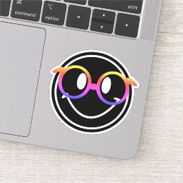 Pegatina Sonrisa con vidrio arcoiris