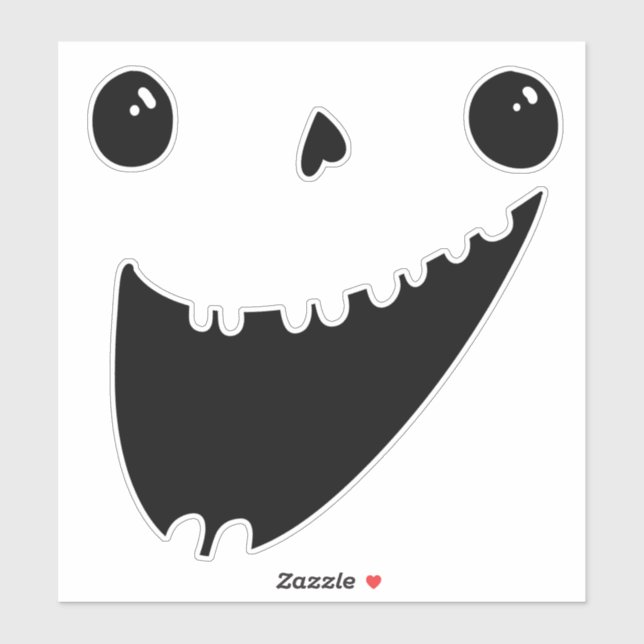 Pegatina Sonrisa divertida en Halloween (Hoja)