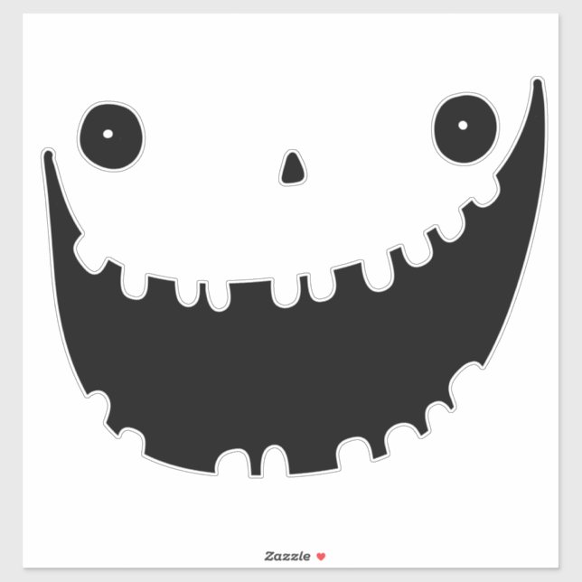 Pegatina Sonrisa divertida en Halloween (Hoja)